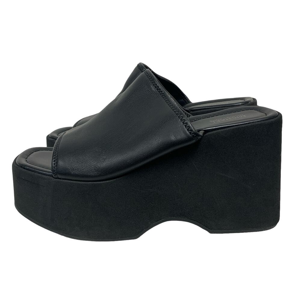 Michael Kors Womens Size 9 Dabney Black Platform Slide Sandals - Picture 2 of 8